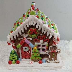 Festive Gingerbread House with Colorful Accents